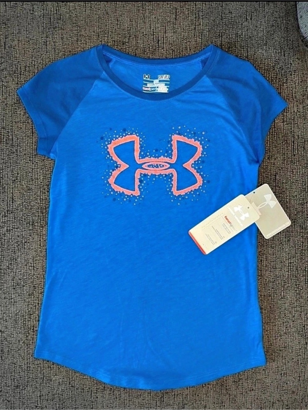 Under Armour Girls' Fly By Short Sleeve Tee Girls Athletic Tee Blue Size Medium